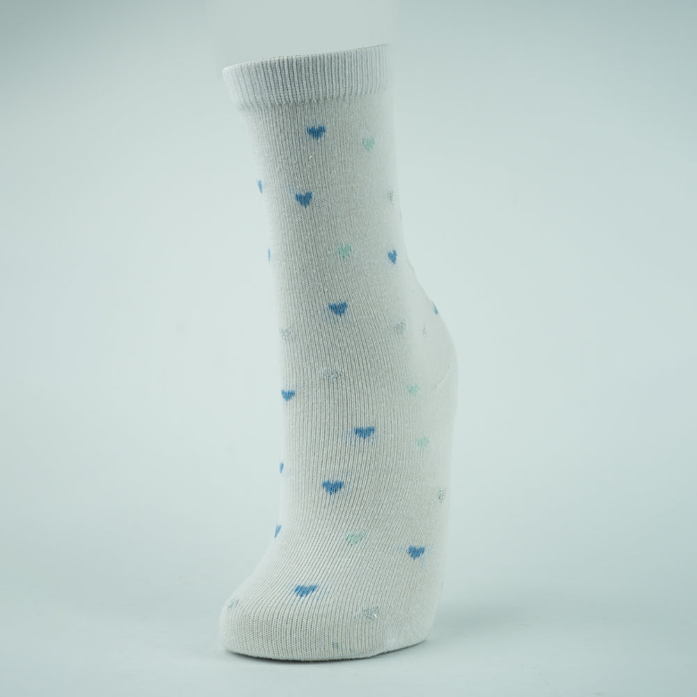Blue Heart Socks for Girls