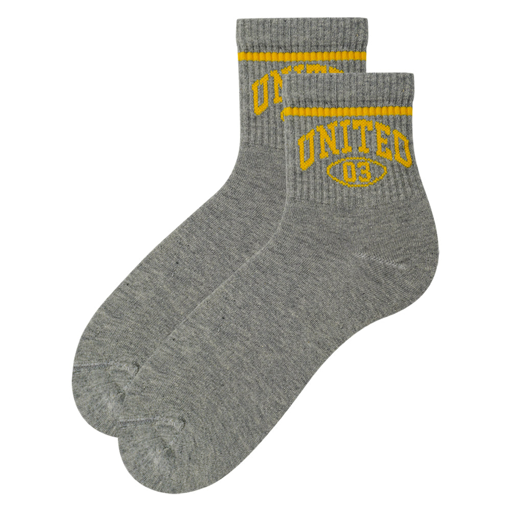 Retro Collegiate "UNITED 03" Mid-Crew Socks