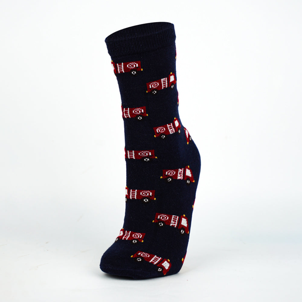 Boys Fire Brigade Print Crew Socks