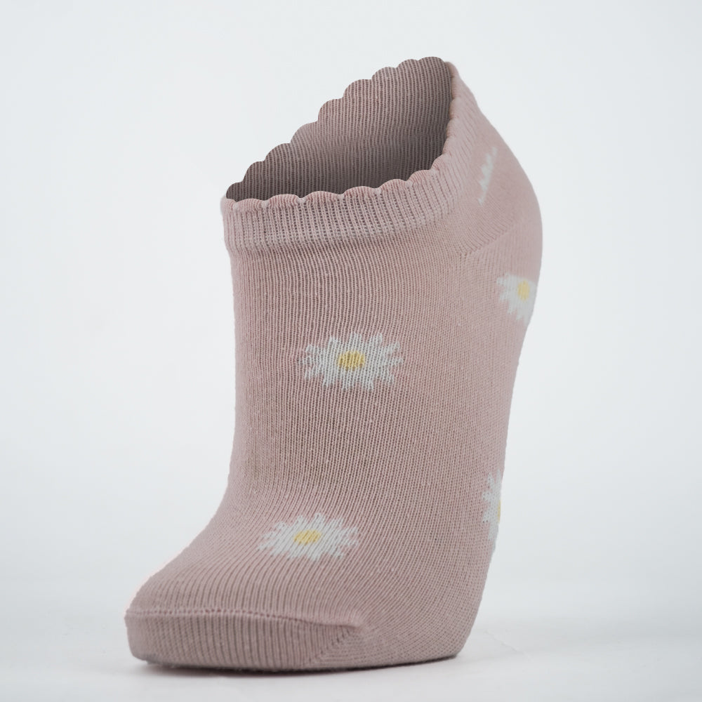 Girls Flower Print Ankle Socks