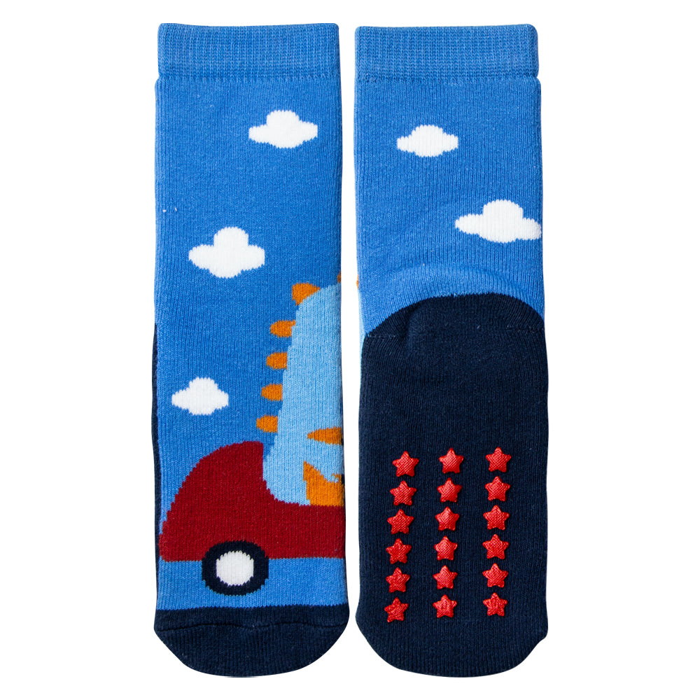 Kid's Dino-Themed Car Crew Socks