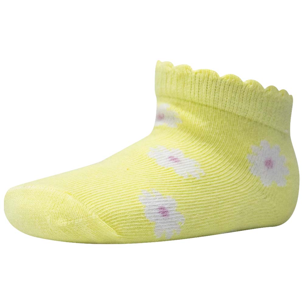 Newborn Baby Girl Flower Print Ankle Socks