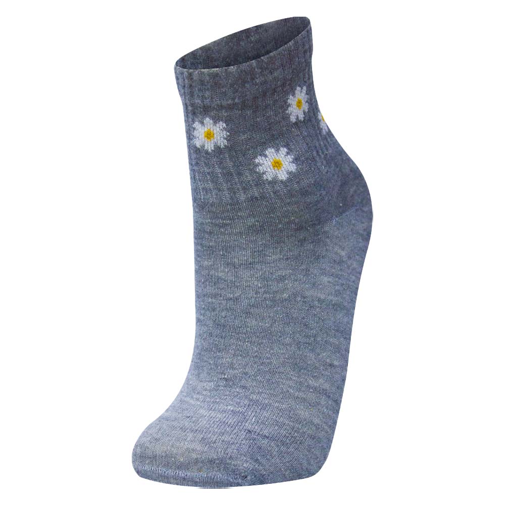 Cozy Core Embroidered Ankle Socks for Women