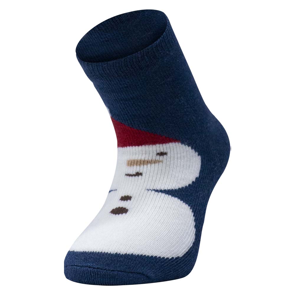 Festive Snowman Grip Socks for Kids Unisex