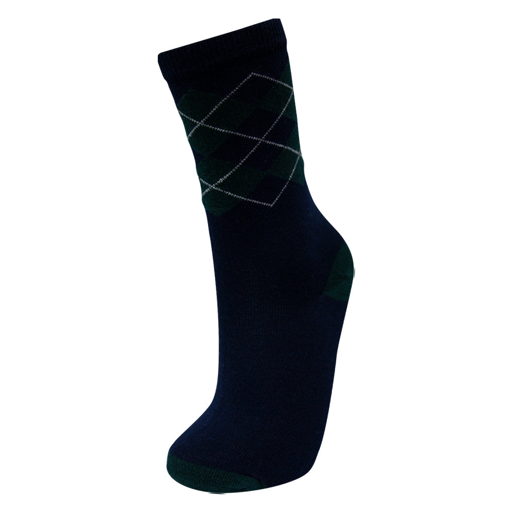 Navy Blue Boy's Argyle Socks