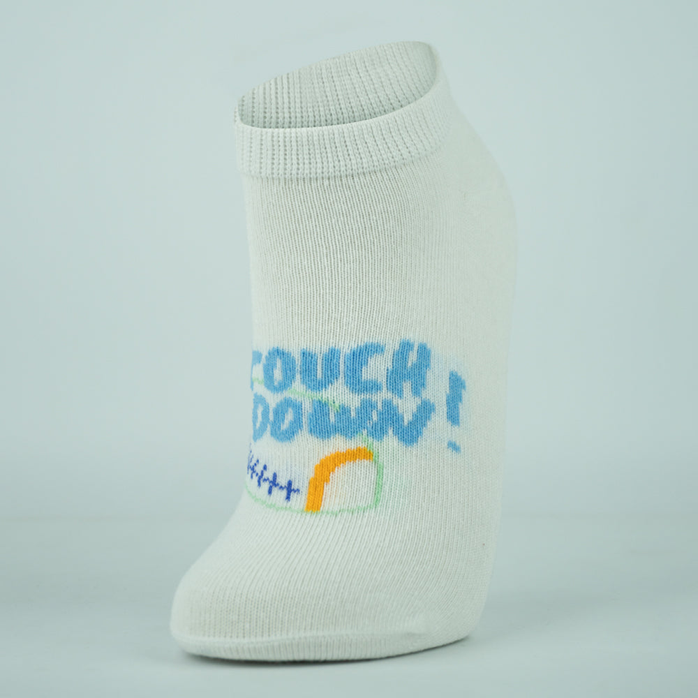 Boys "Touchdown" Print Ankle Socks
