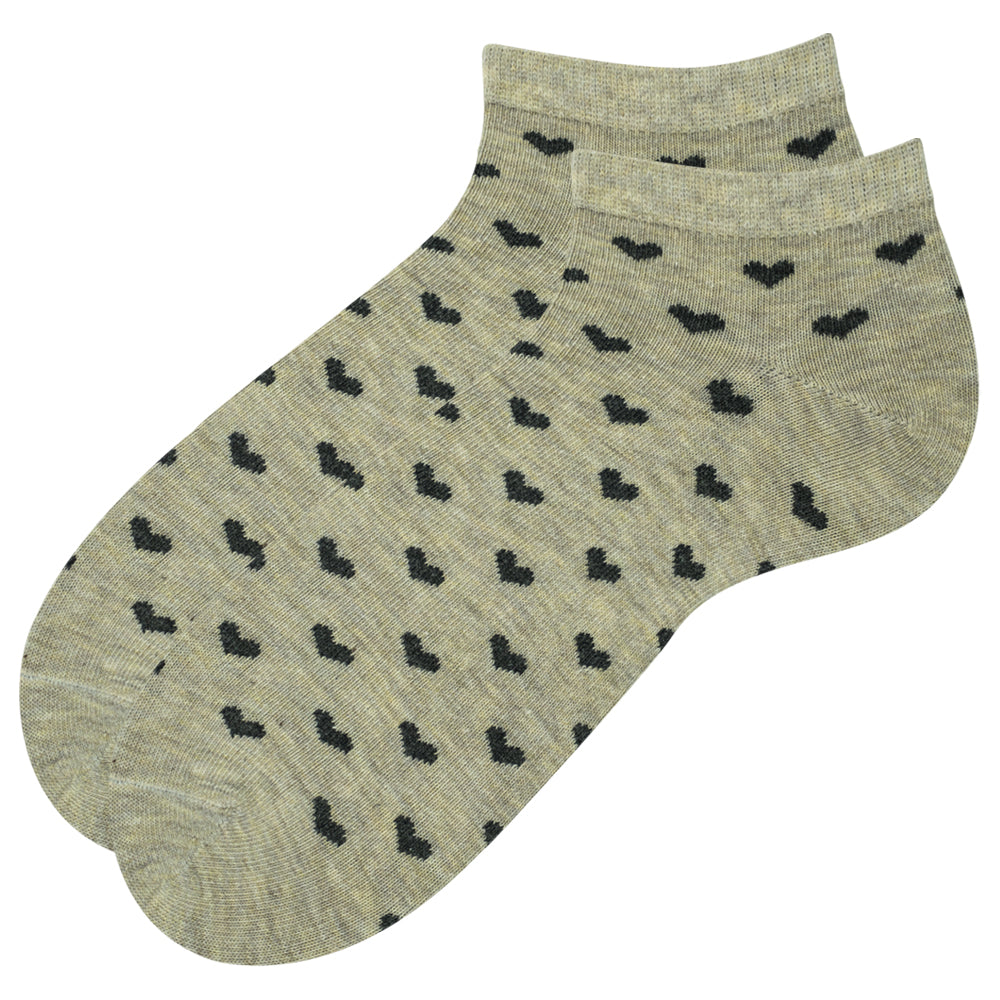 Women Heart Print Ankle Socks