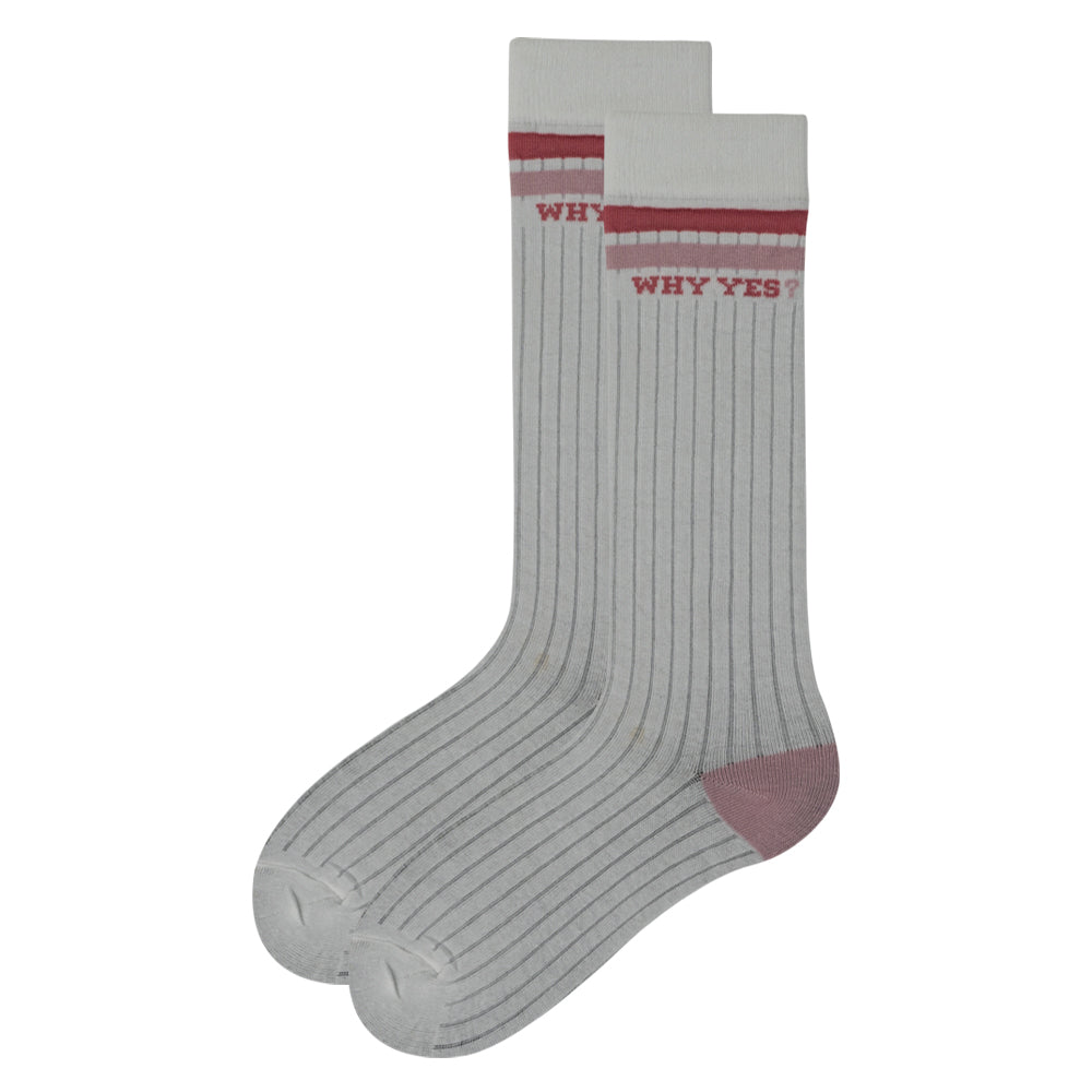 Girls "WHY YES?" Statement Knee-High Socks