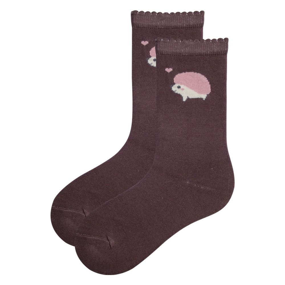 Cute Hedgehog Design Socks for Girls