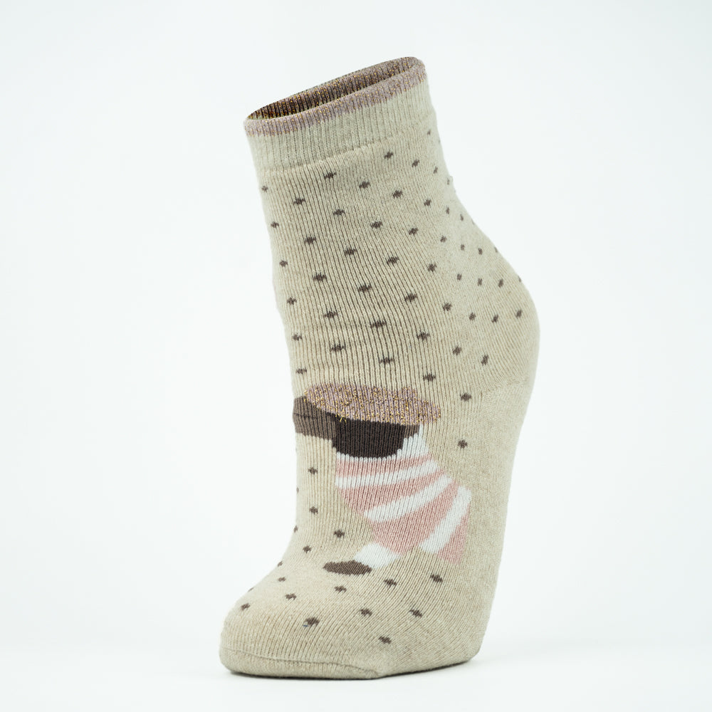 Girls Anti-Slip Cozy Crew Socks