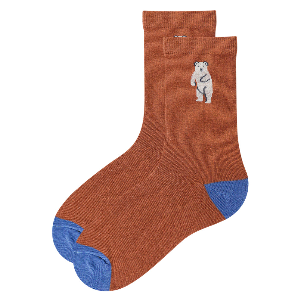 Polar Bear Print Boys Crew Socks