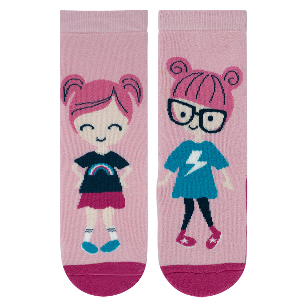 Girl Anti-Slip Doll Crew Socks