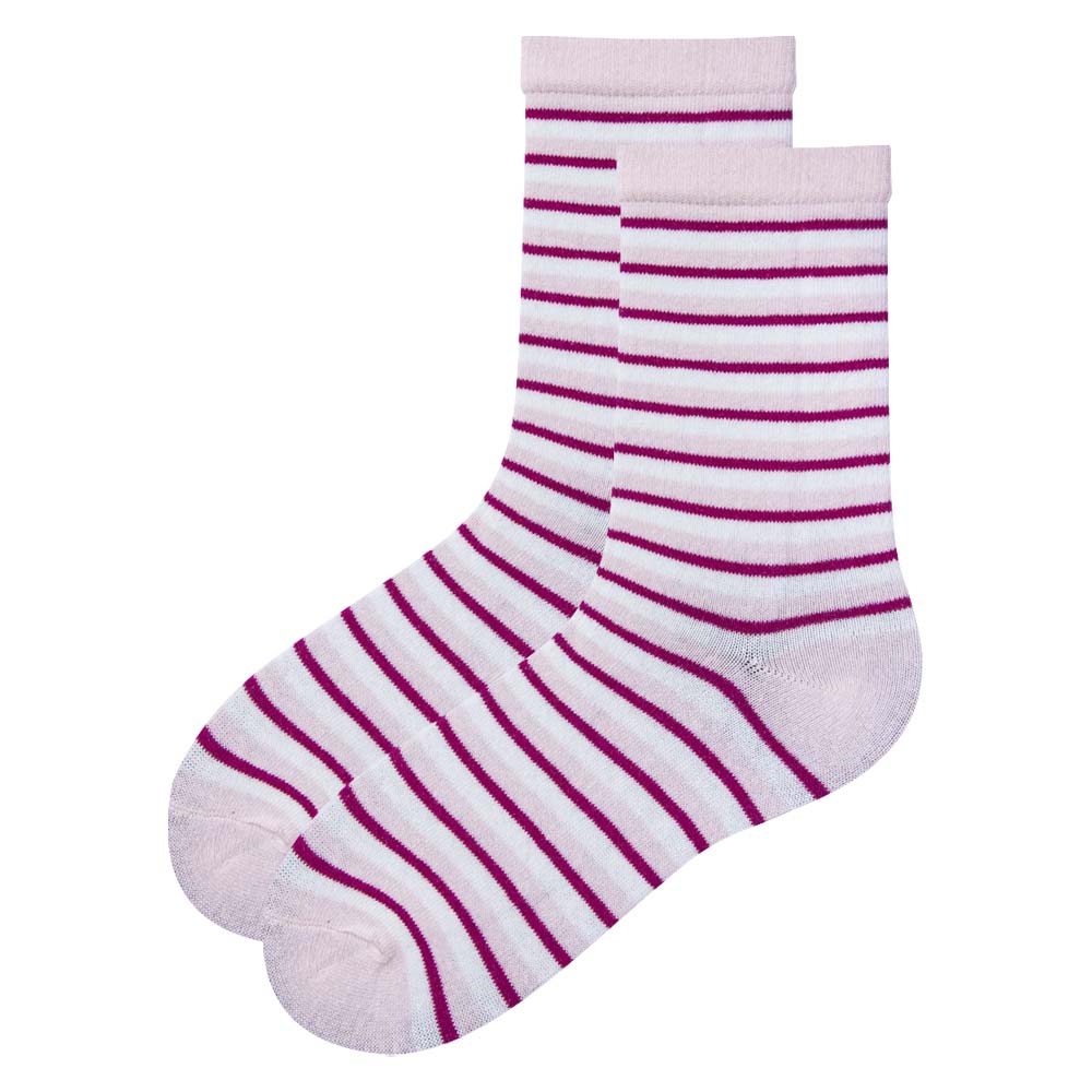 Cozy Critter & Stripe Girls' Crew Socks