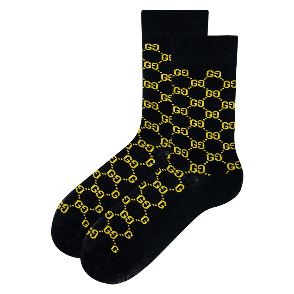 Pack of 2 - Men's Patterned Crew Socks
