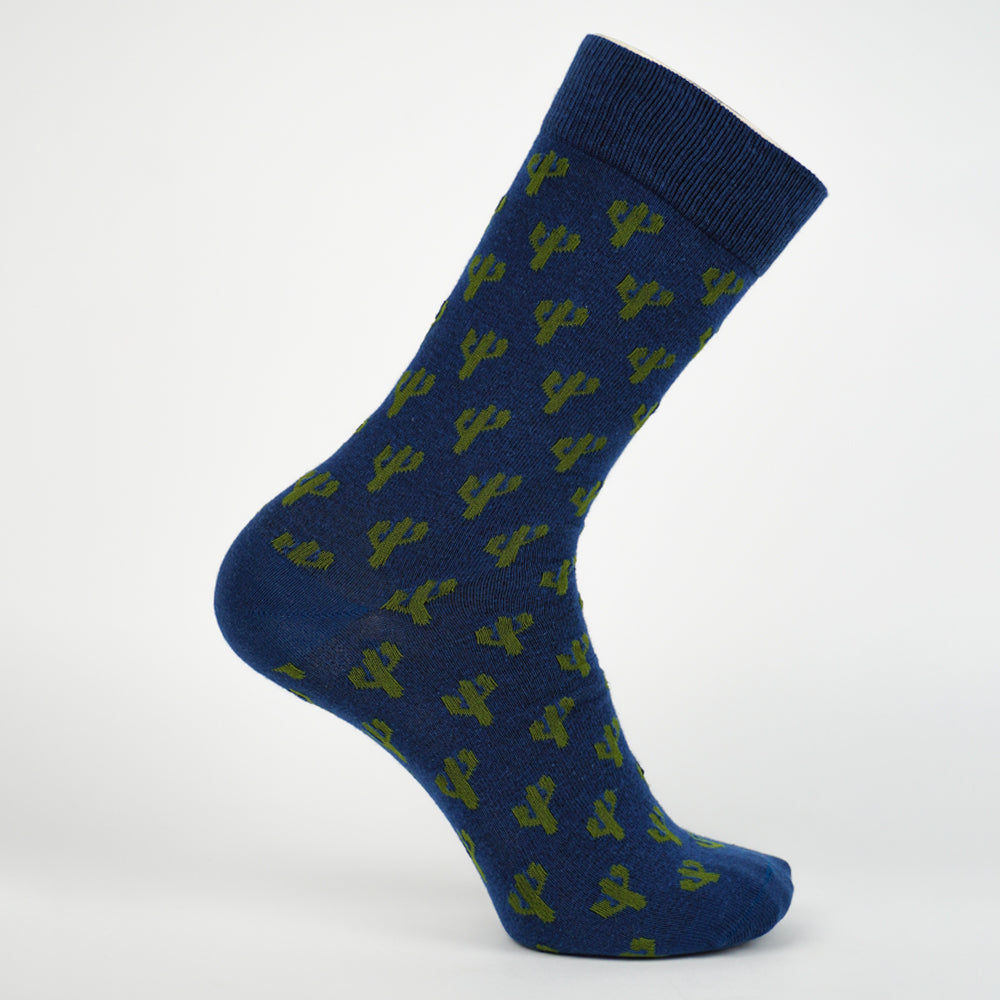 Cactus Print Crew Socks