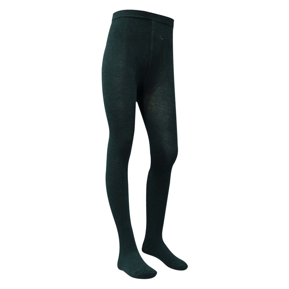 Cozy Knit Premium Plain Green Girls Tights (SF)