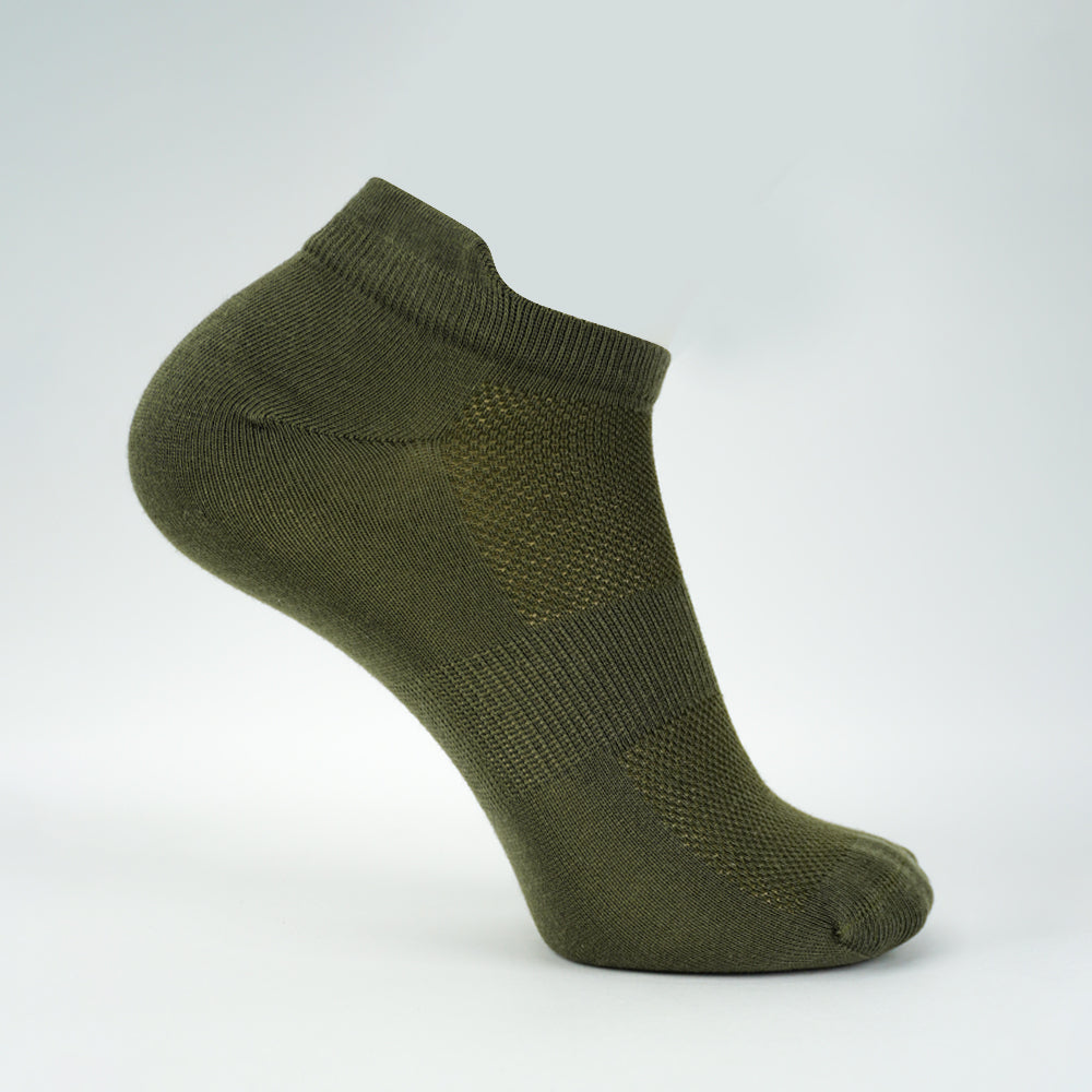 Premium Men Olive Green Ankle Socks