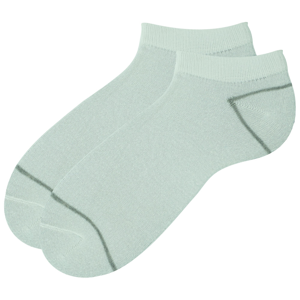 Unisex White Cotton Ankle Socks