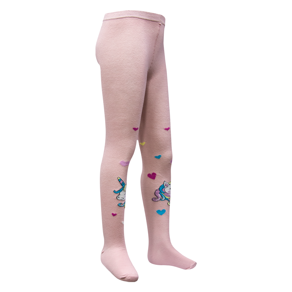 Unicorn Magic & Hearts Tights for Girls (OT)