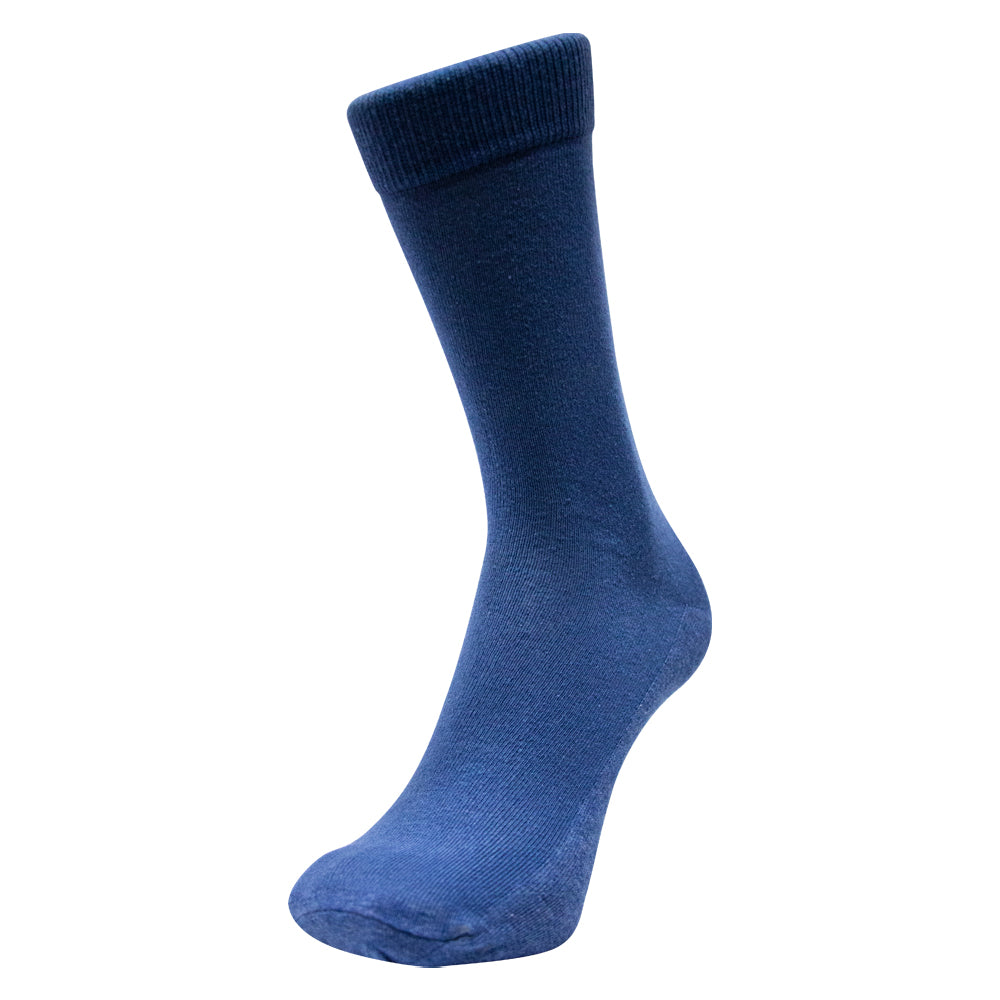 Men Plain Blue Socks