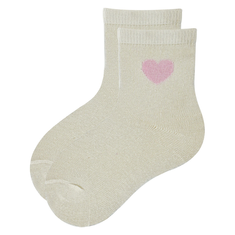 Girls Tiny Hearts Cotton Ankle Socks