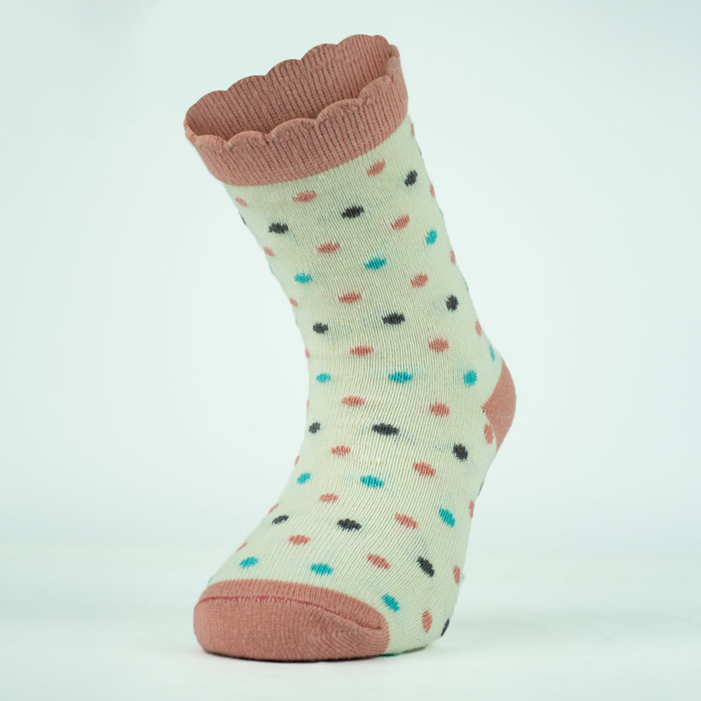 Ruffle-Trim Polka Dot Socks for Girls
