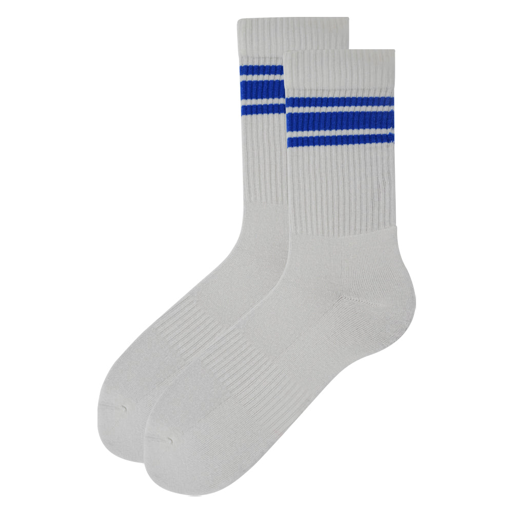 Retro Striped Crew Terry Socks