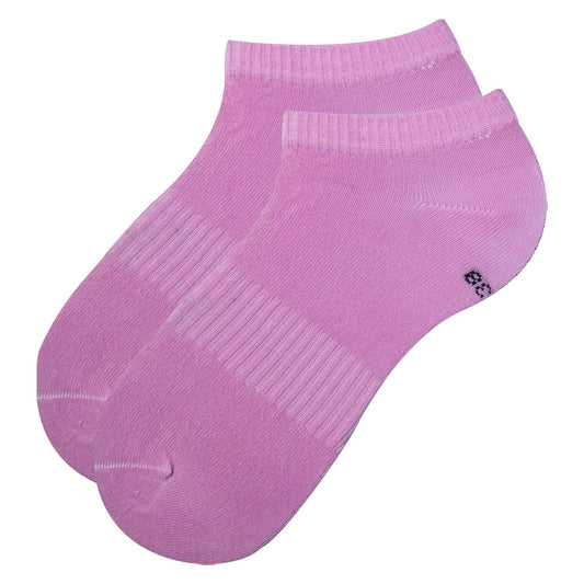Cute Pink Plain Ankle Socks | For Girls & Women