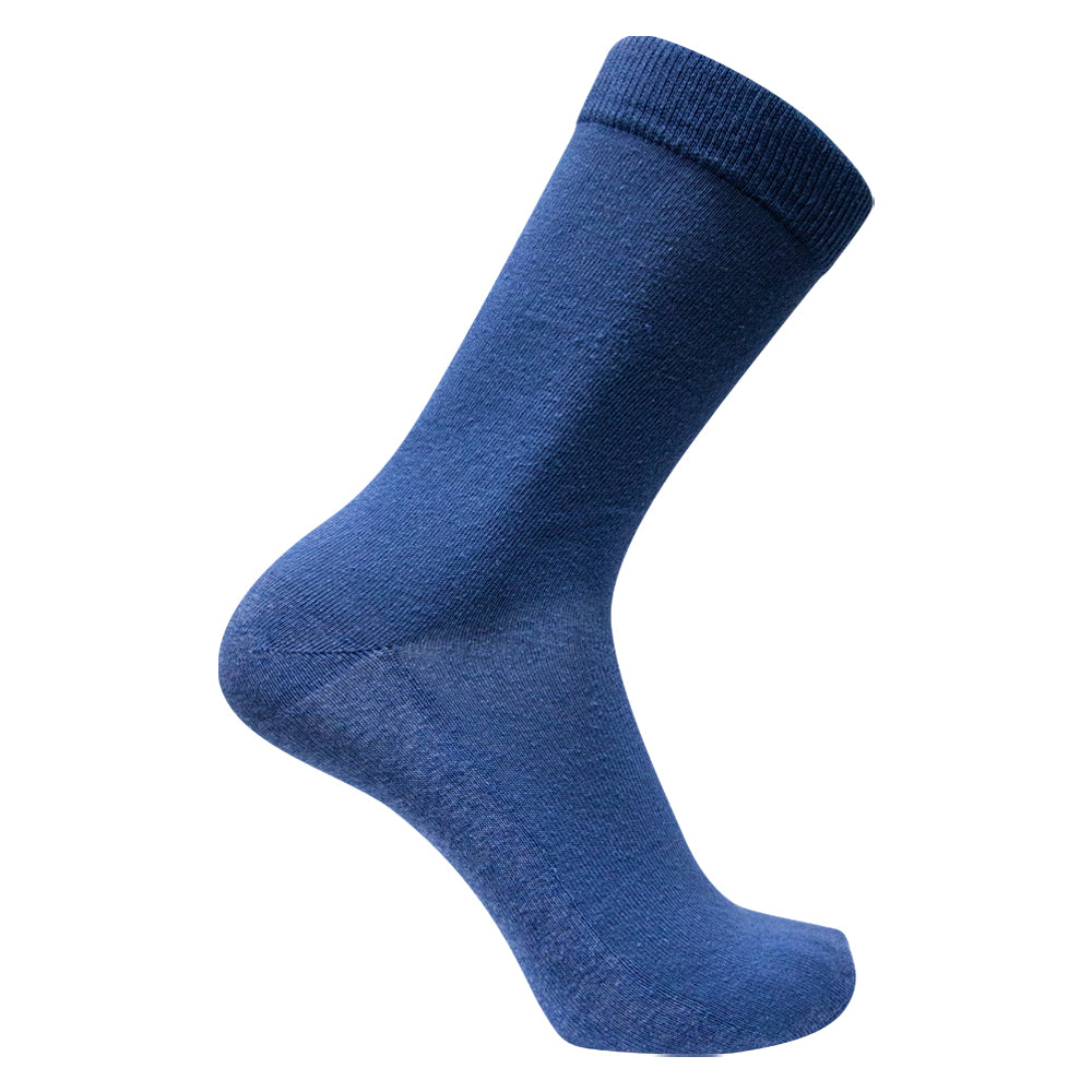 Men Plain Blue Socks
