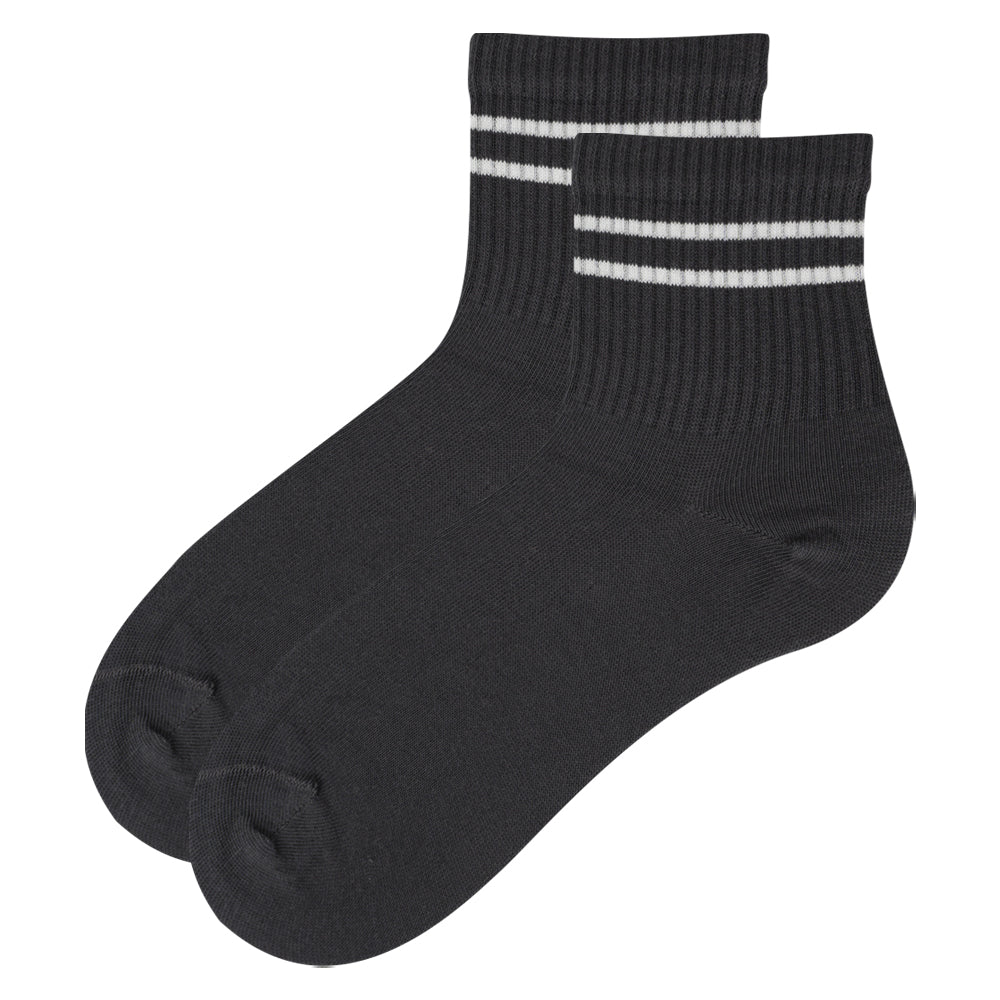 Men Retro-Athletic Ribbed Low-Cut Socks
