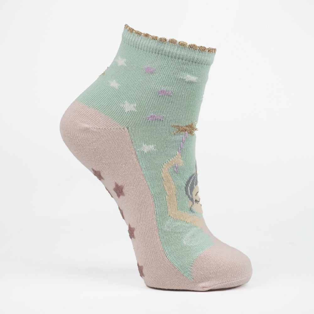 Girl Fairy Print Anti-Slip Socks