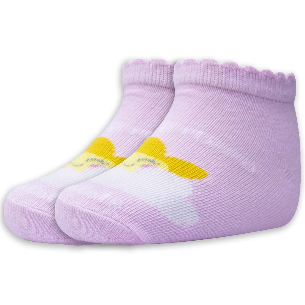 Girls Cloud And Sun Design Ankle Socks