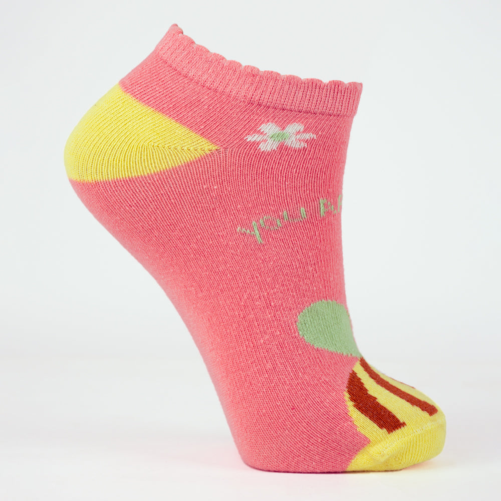 Bee Print Ankle Socks for Girls