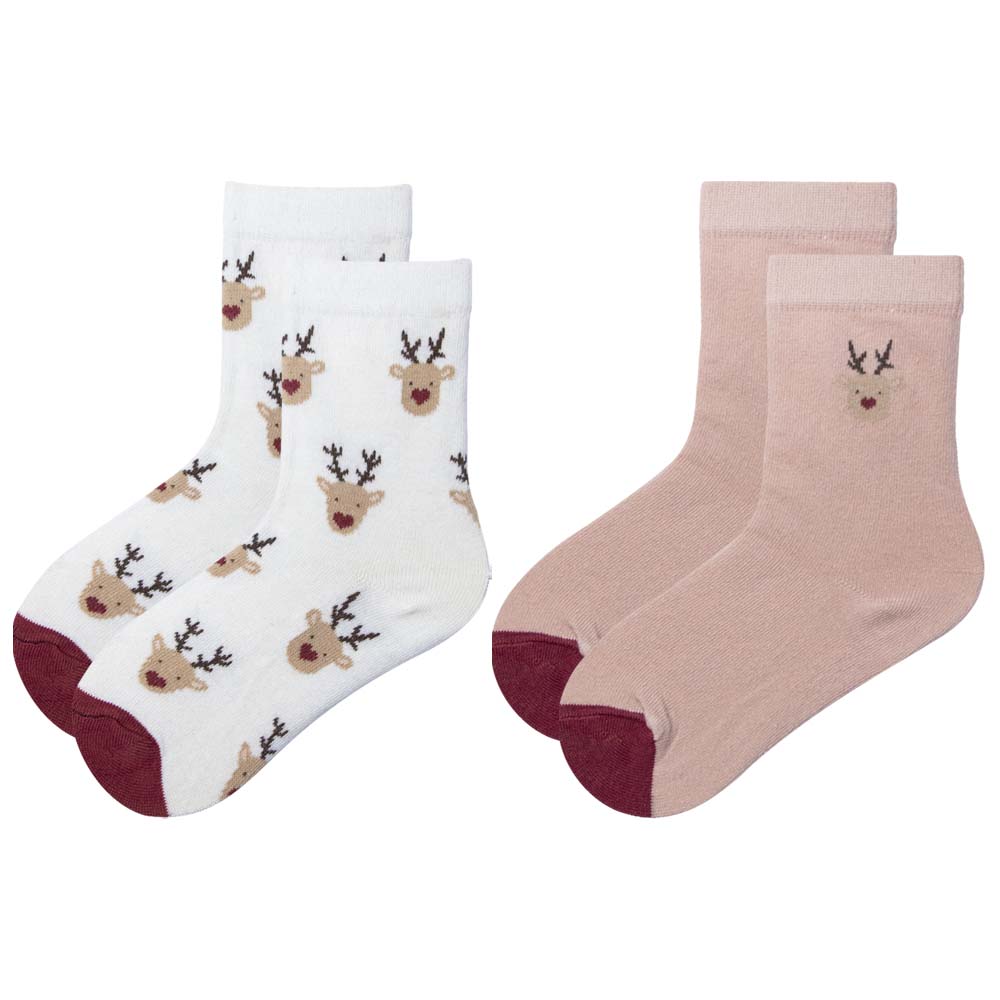 Cozy Reindeer Crew Socks for Girls