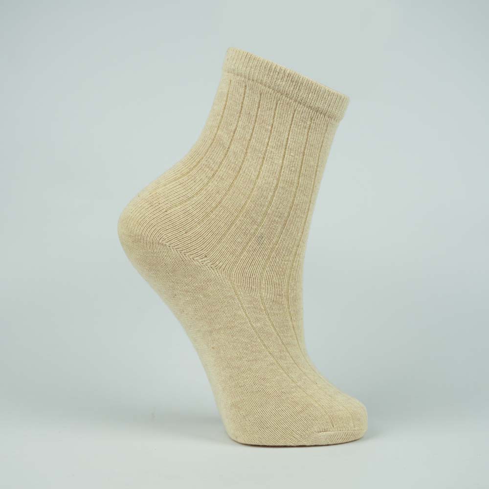 Cotton Ribbed Crew Socks for Girls