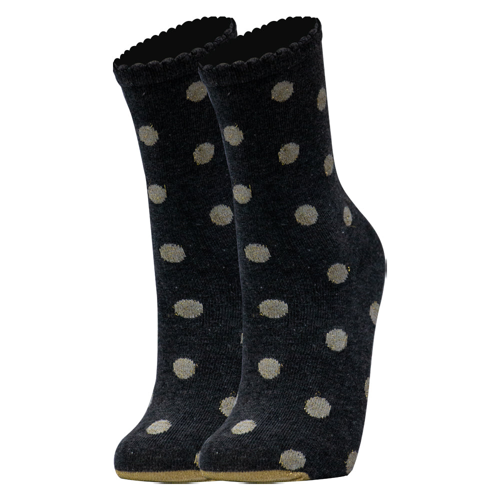 Girl's Cozy Polka Dot Crew Socks
