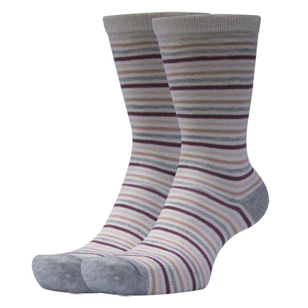 Cozy Vibes | Girls' Aesthetic Striped Crew Socks
