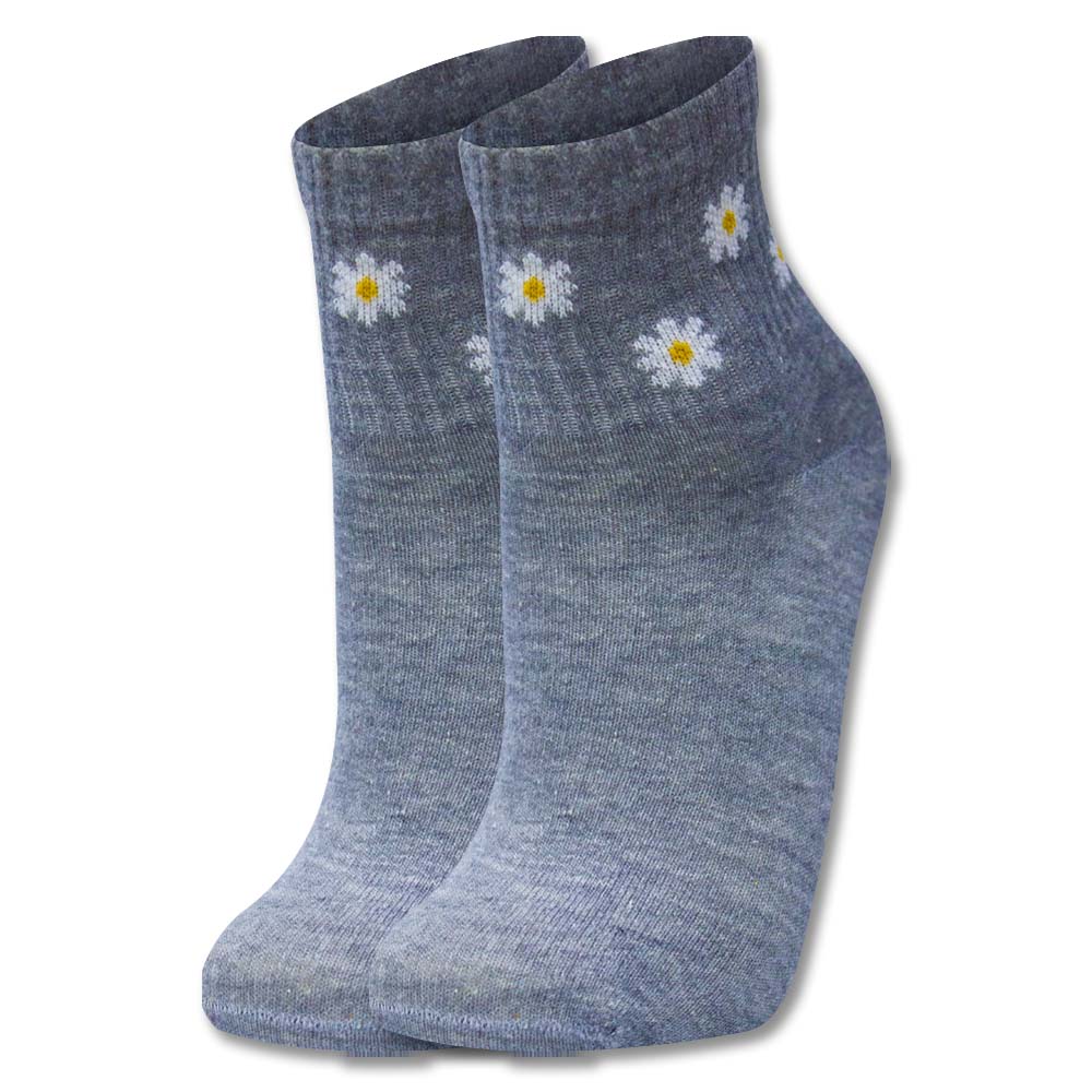 Cozy Core Embroidered Ankle Socks for Women