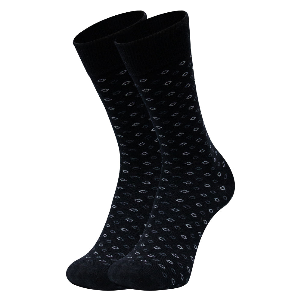 Men’s Classic Black Pattern Dress Socks