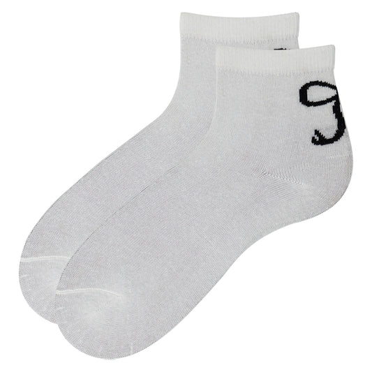 Women Bow Print Ankle White Socks