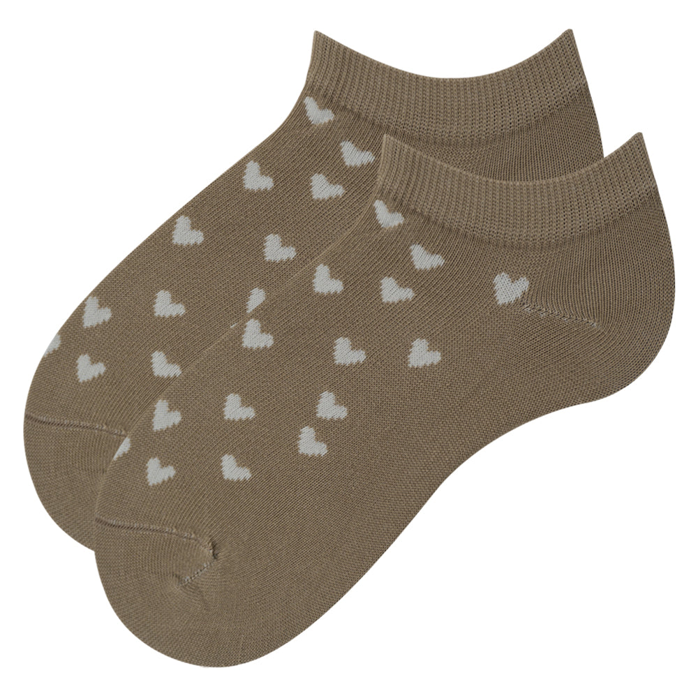 Women Heart Print Ankle Socks