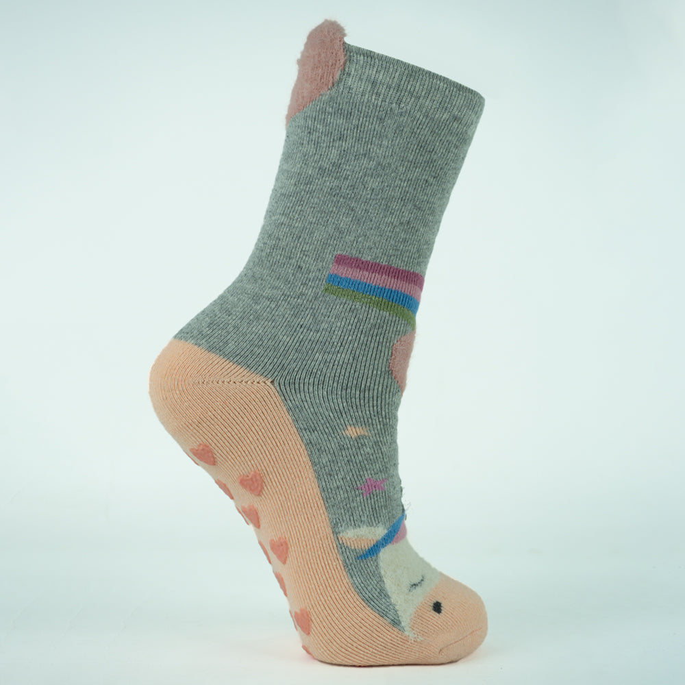 Girls Premium Unicorn Non-Slip Socks