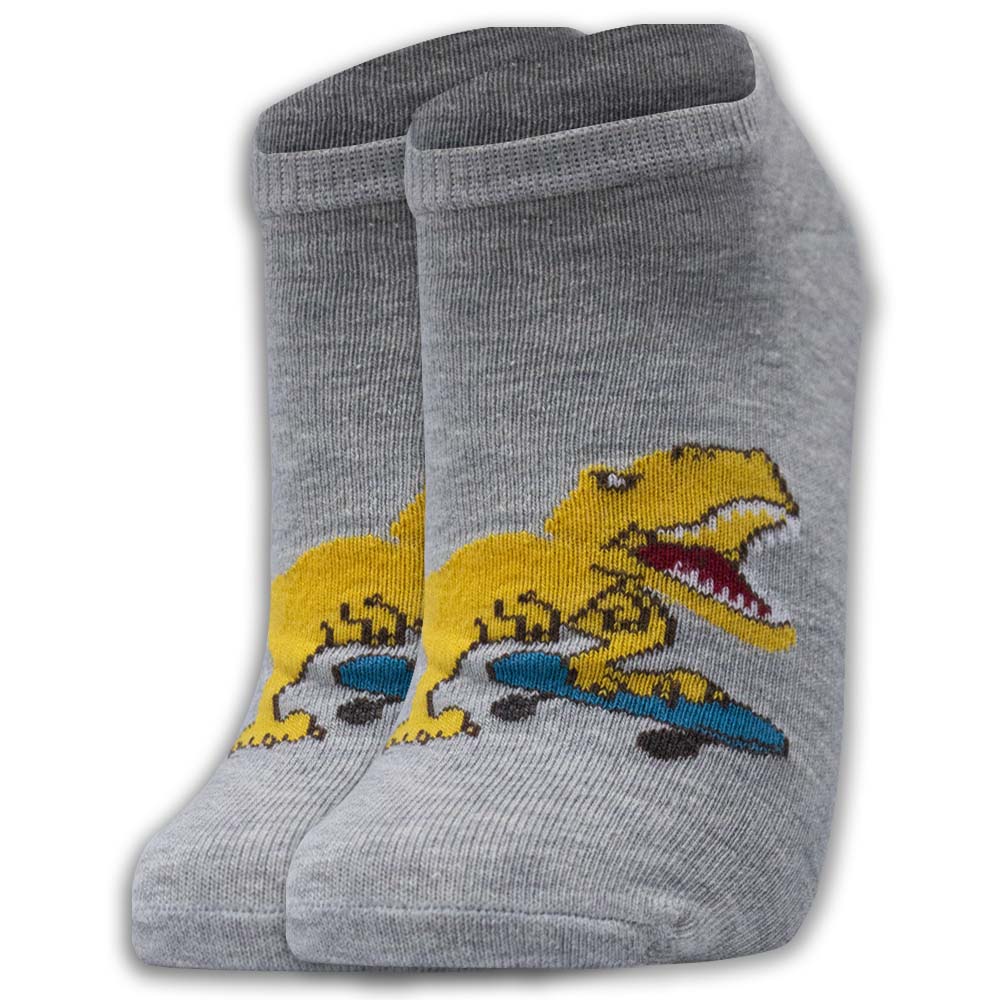 Cool Dino Skater Ankle Socks for Boys