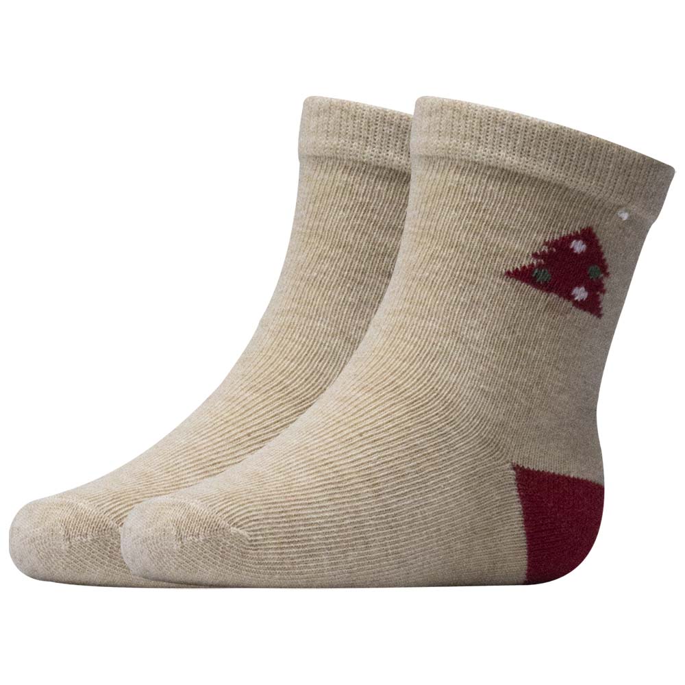 Toddler Cozy Tree Print Crew Socks