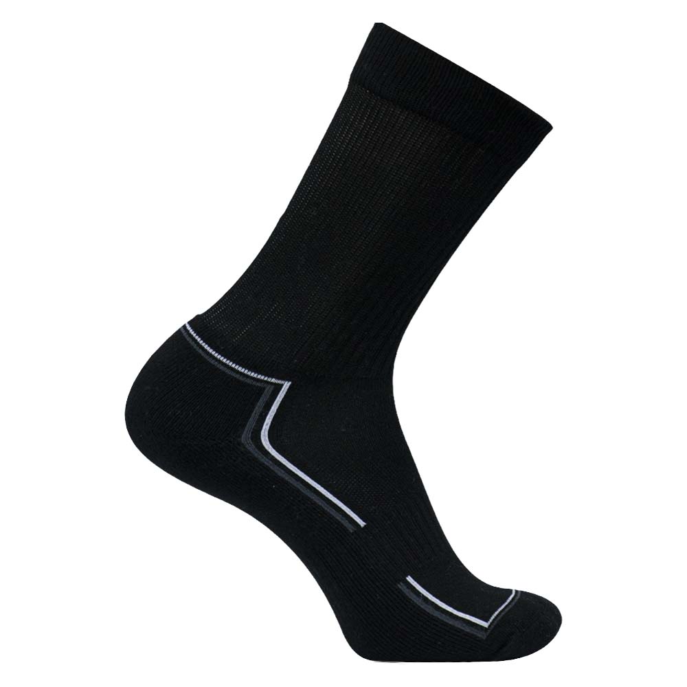 Men Black Half Terry Crew Socks