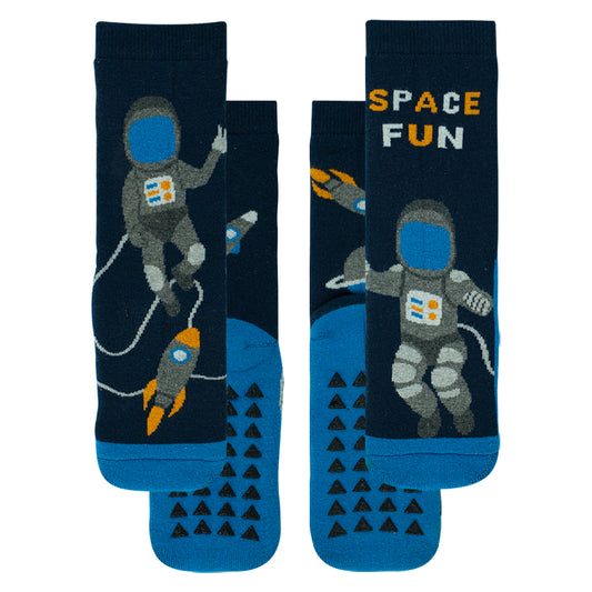 Boys' Space Anti-Slip Crew Socks