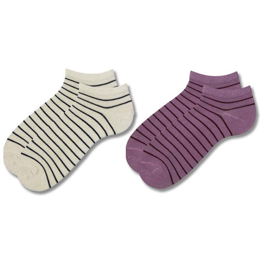 Chic Striped Ankle Socks for Women