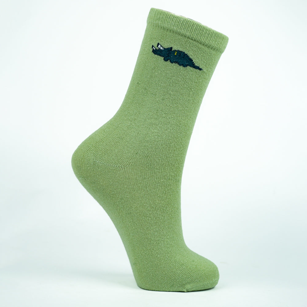 Boys Crocodile Print Crew Socks