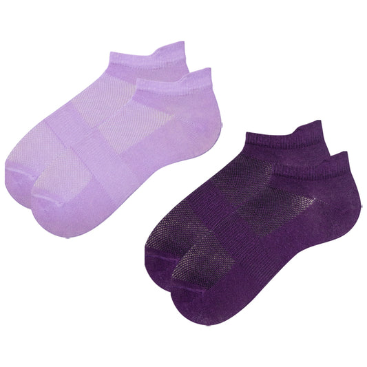 Women Lavender & Dark Purple Ankle Socks