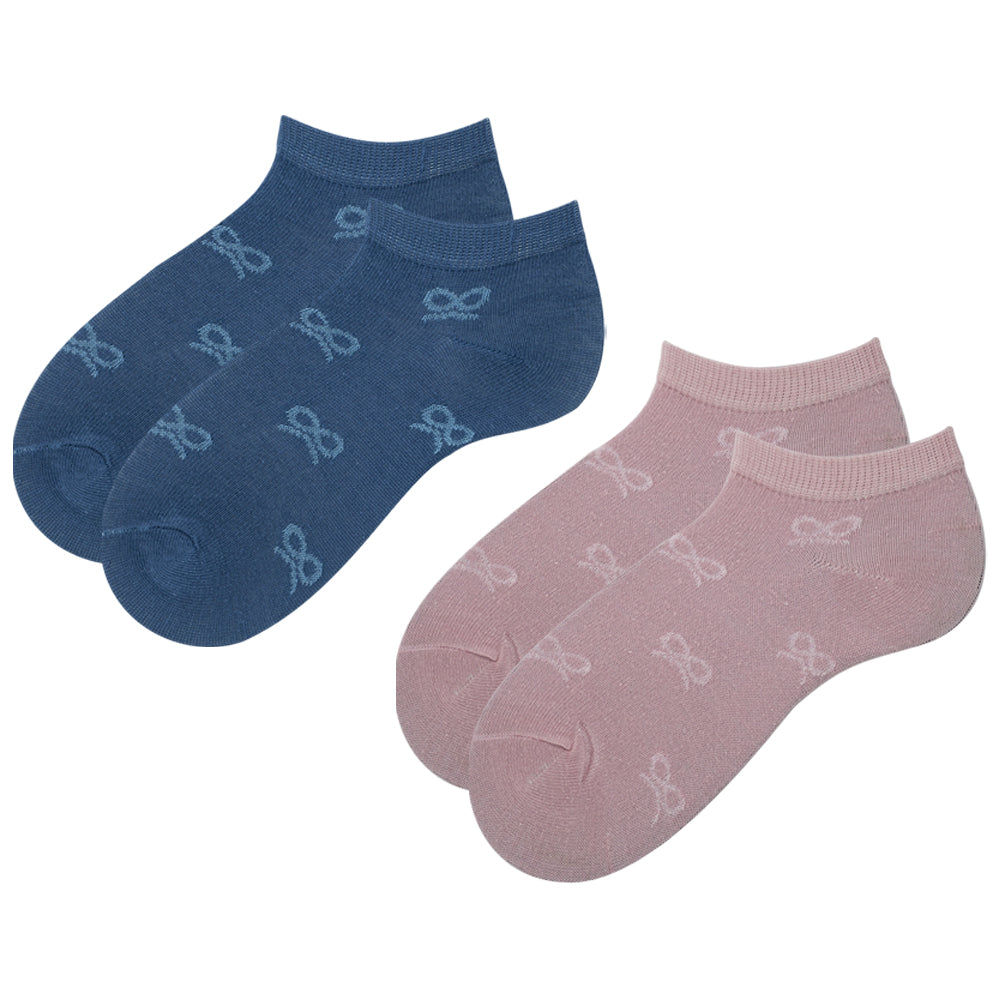Women Ankle Socks with Bow Pattern